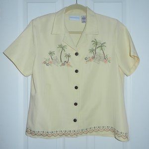 Embroidered Hawaiian Shirt Vintage